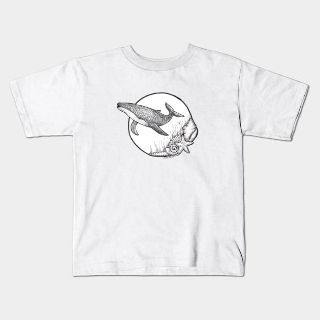 Whale Kids T-Shirt by ReneeDixonArt
